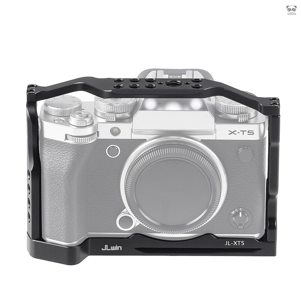 JLwin 相機金屬兔籠相機保護殼材質磁吸玫瑰金槽位頂部擴展鈦合金富士X-T5 相機黑色