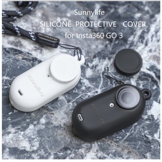 Sunnylife 適用於 Insta360 GO 3 矽膠套拇指相機鏡頭保護套背帶