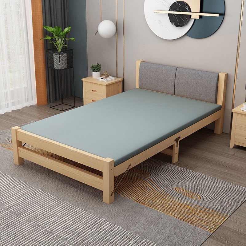 床架折疊床實木家用單人床成人午休床經濟型出租房簡易雙人床1.2米床