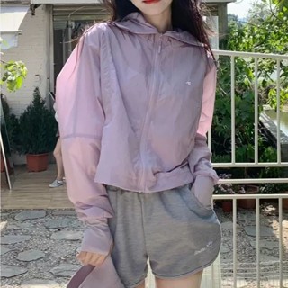 冰絲防曬衣🎀 防曬衣女裝2023年新款夏季外穿防紫外線連帽外套輕薄透氣長袖上衣
