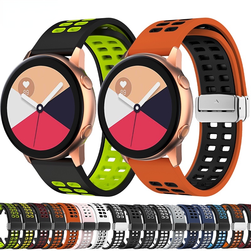 磁性 D 扣錶帶兼容三星 Galaxy Watch 3 41 毫米 45 毫米 Gear S3 Active 2 46