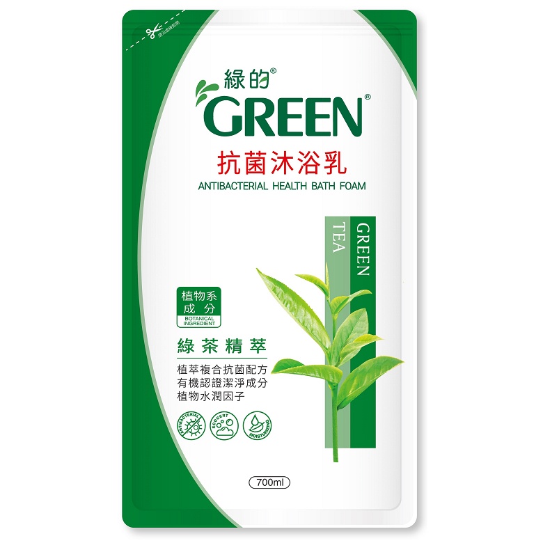 綠的 抗菌沐浴乳補充包 綠茶精油(700ml)[大買家]