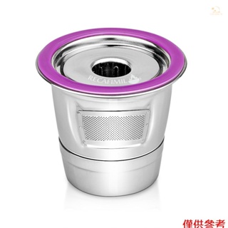 Sun6不鏽鋼咖啡膠囊咖啡過濾器杯可重複使用的可再充裝咖啡膠囊保險箱套裝，適用於Keurig 2.0 1.0 Mini