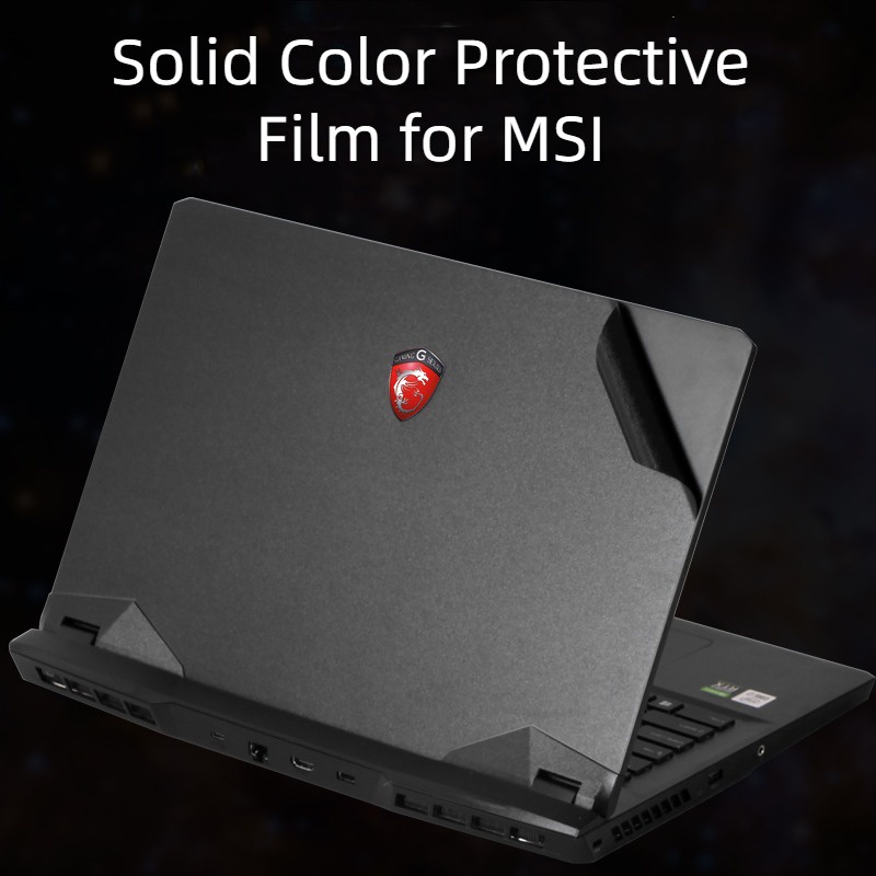 MSI 微星gf66電腦保護膜gp66純色皮膚現代15筆記本電腦膜gv62保護啞光黑蓋gf63保護銀膜