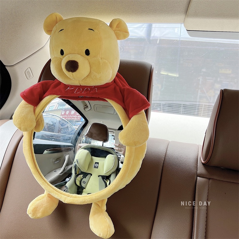韓國ins汽車寶寶觀察鏡兒童安全座椅後照鏡卡通嬰兒提籃反光鏡