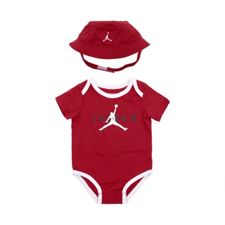 Nike 包屁衣 Jordan 兩件組 男女寶 新生兒 嬰幼兒 彌月禮 漁夫帽 【ACS】JD2313026NB-002