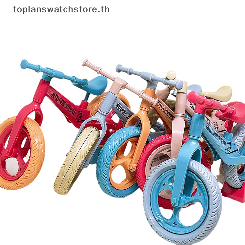 Toplan 1 件 1:12 娃娃屋微型自行車 DIY 自行車平行車模型兒童假裝玩具娃娃屋配件 TH