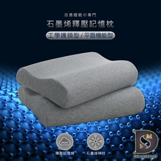 現貨免運【Q眠君 臺灣製 石墨烯 釋壓 記憶枕】人體工學 高密度記憶棉 科技回彈 枕頭 枕芯 石墨烯枕 記憶枕頭 石墨烯