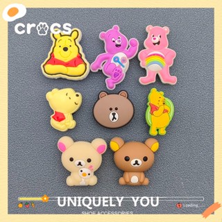 Crocs 鞋釦 維尼熊卡通小熊系列洞洞鞋釦 卡駱馳智必星 豆豆鞋花 可愛拖鞋裝飾扣 洞洞鞋配飾 DIY可拆卸鞋釦 鞋花