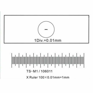 DIV=0.01mm千分尺校準幻燈片顯微鏡級千分尺帶盒