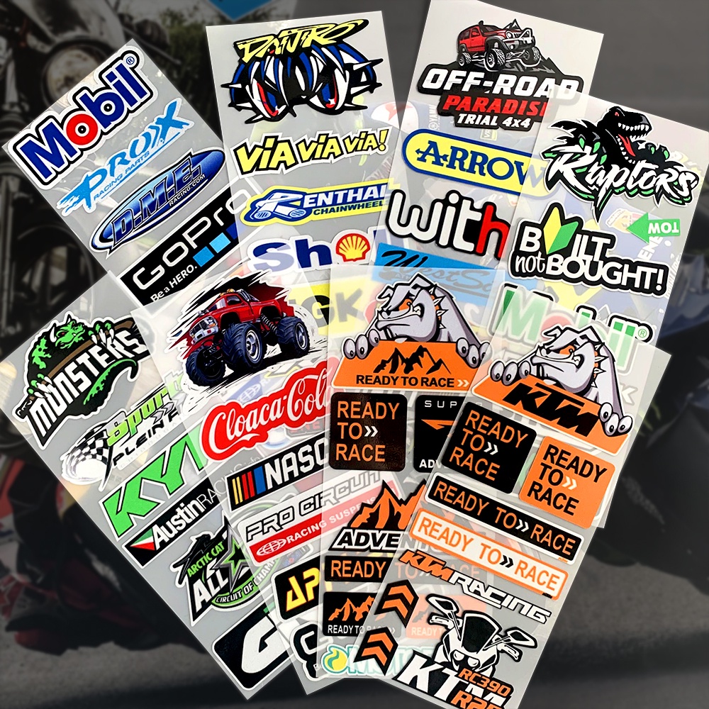 山葉 HONDA 反光摩托車貼紙周邊品牌 KTM Mobil Go Pro 頭盔越野摩托車貼花適用於雅馬哈本田