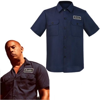 Dominic Toretto Cosplay 襯衫服裝電影速度激情 X 短袖 O 領上衣 T 恤夏季男士男性成人