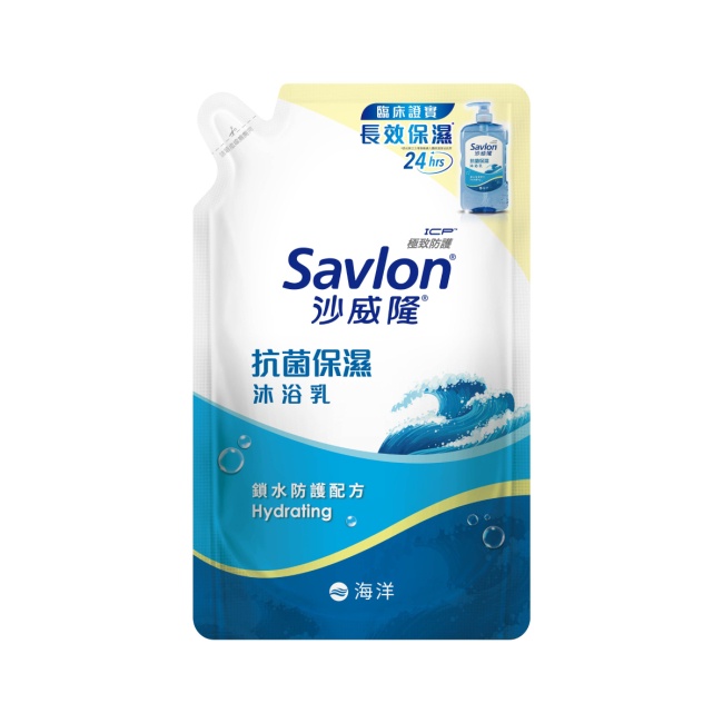 【沙威隆】抗菌保濕沐浴乳補充包-海洋 600g