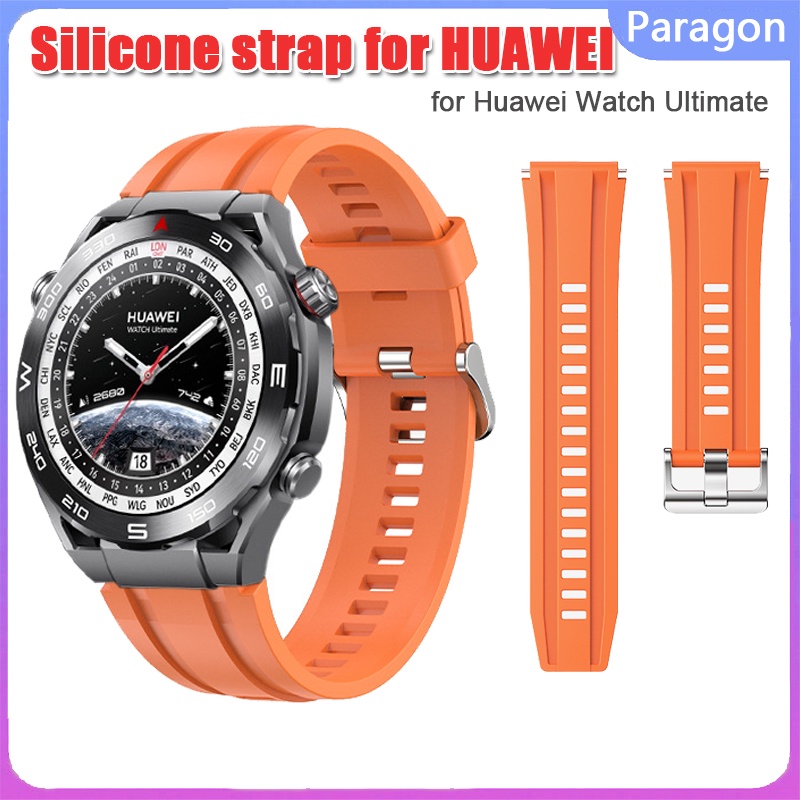 22mm矽膠錶帶單色錶帶替換腕帶適用於華為watch Ultimate(不含手錶)