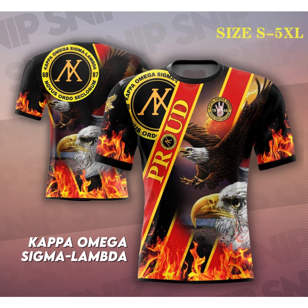 2023 Kappa Omega Sigma- Lambda 全昇華 FRAT 襯衫男士 T 恤
