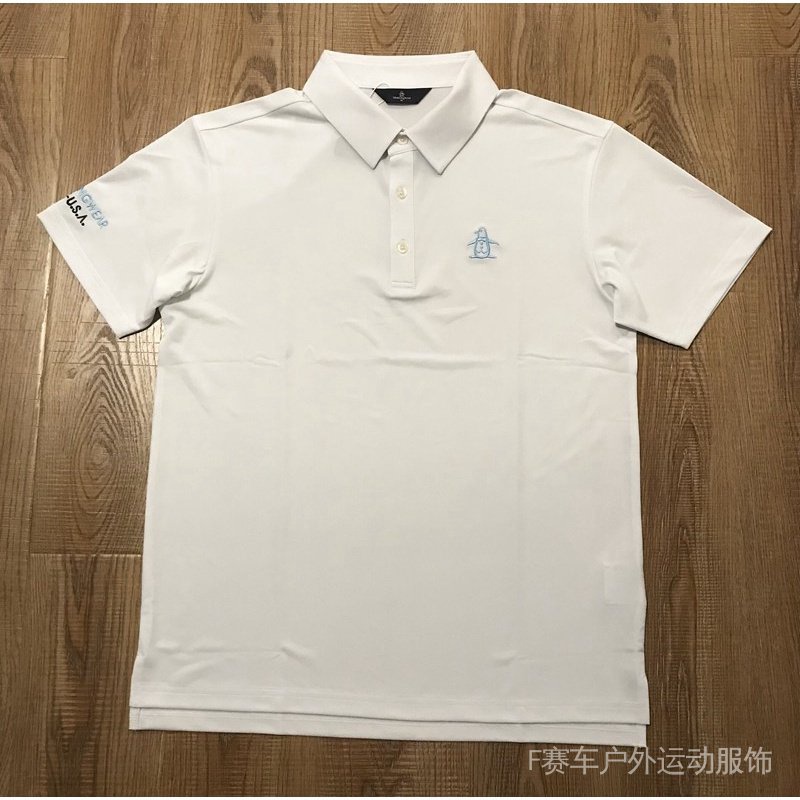 日韓企鵝萬星威高爾夫男裝短袖T恤 柔軟彈力細珠地速乾透氣高爾夫球衣