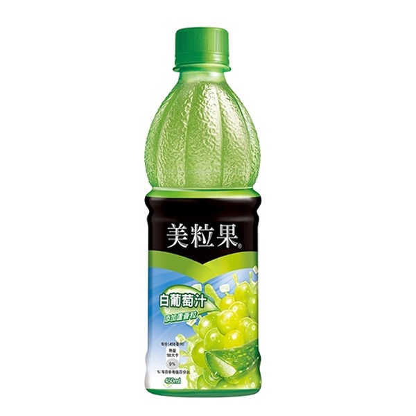美粒果白葡萄汁加蘆薈粒PET450X24瓶