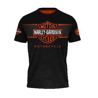 HARLEY DAVIDSON 哈雷戴維森昇華 T 恤 / Baju 超細纖維 Jersi / Jersey Subli