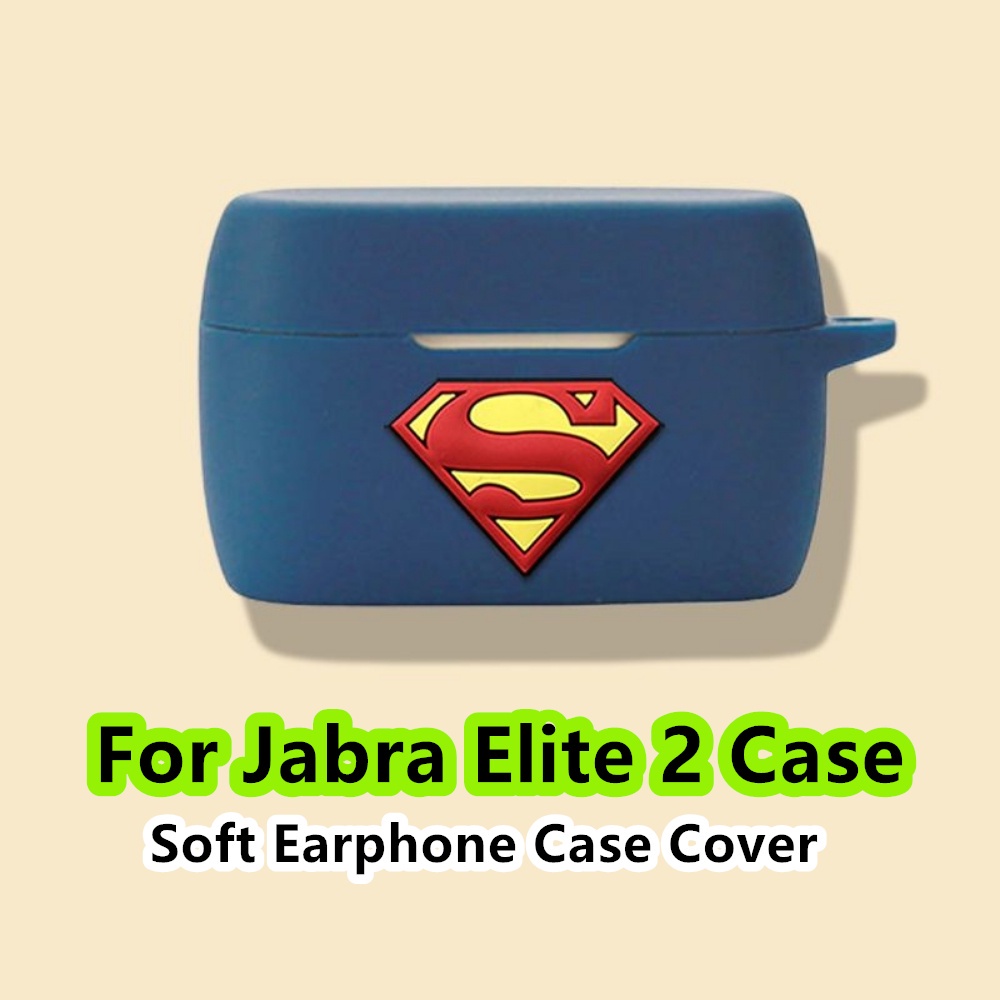 [趨勢前部]適用於 Jabra Elite 2 Case Niche 卡通圖案熊適用於 Jabra Elite 2 外殼