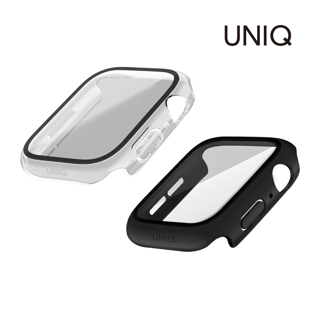 【UNIQ】IP68 防潑水玻璃錶殼(Apple Watch/Nautic/41/45mm)｜防塵 超輕量 曲面 錶殼