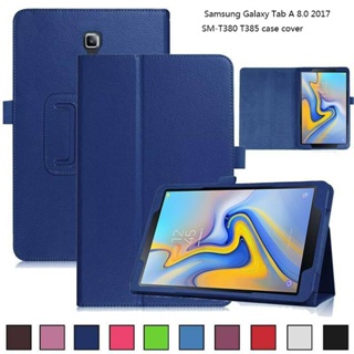 SAMSUNG 適用於三星 Galaxy Tab A 8.0 2017 SM-T380 T385 Folio PU 皮革