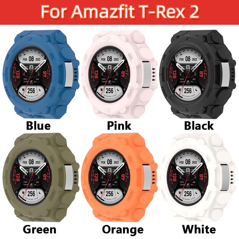 Amazfit T-Rex 2 rex2 鏤空矽膠殼手錶防摔盔甲保護套液體矽膠套