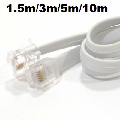 Rj11 有線電話線四芯線材 (1.5m,3m,5m,10m)