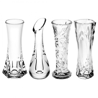 現代仿水晶花盆透明塑料花瓶瓶家居裝飾 4 種尺寸