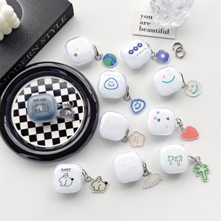 適用於三星 Samsung Galaxy Buds 2/Live/Pro/2 Pro/FE 可愛透明耳機殼保護套帶掛墜