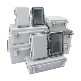 【誠工材料】IP66 ABS 防水配電箱 接線盒 透明蓋 絞鍊 底板 不鏽鋼扣 | 臺灣現貨 開發票