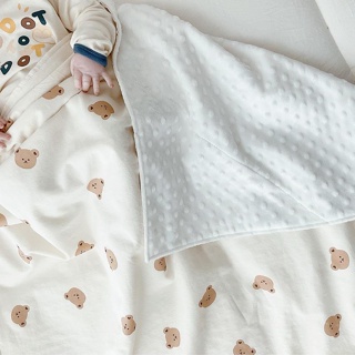 嬰兒毯嬰兒被子棉質印花嬰兒抱毯豆毯
