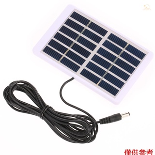 Sun6太陽能充電器1.2W/6V帶5521直流輸出3M電纜電池充電器多晶太陽能電池板84*130mm用於花園/交通/應