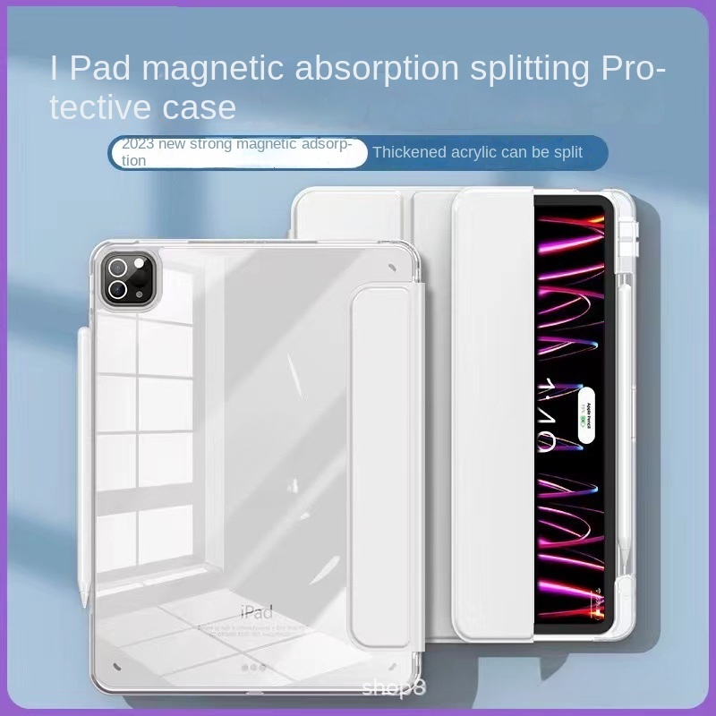 適用於 iPad Pro 11 12.9 M2 M1 可拆卸強力磁鐵智能保護殼適用於 iPad Air 5 4 10th