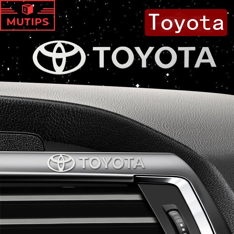 豐田汽車標誌金屬貼紙3D創意裝潢門窗內部徽章用於Toyota bZ4X RAV4 威馳雅力士卡羅拉 Cross