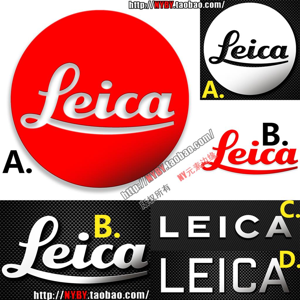 新版 萊卡 LEICA 標誌logo 金屬貼 手機貼 相機貼 個性貼紙