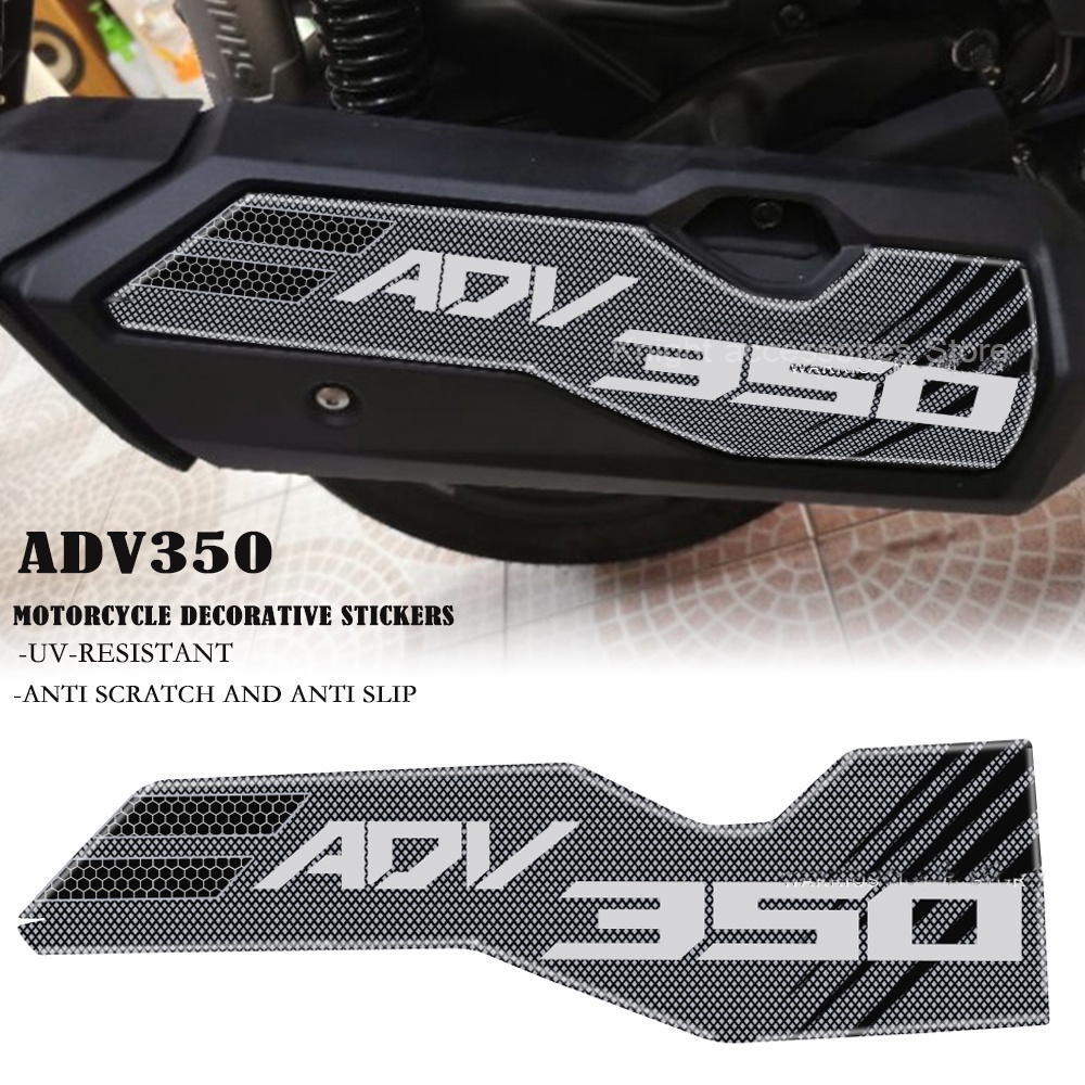 適用於 HONDA ADV350 ADV 350 2022 2023 3D 摩托車樹脂貼紙排氣管貼紙防刮貼花防滑裝飾貼紙