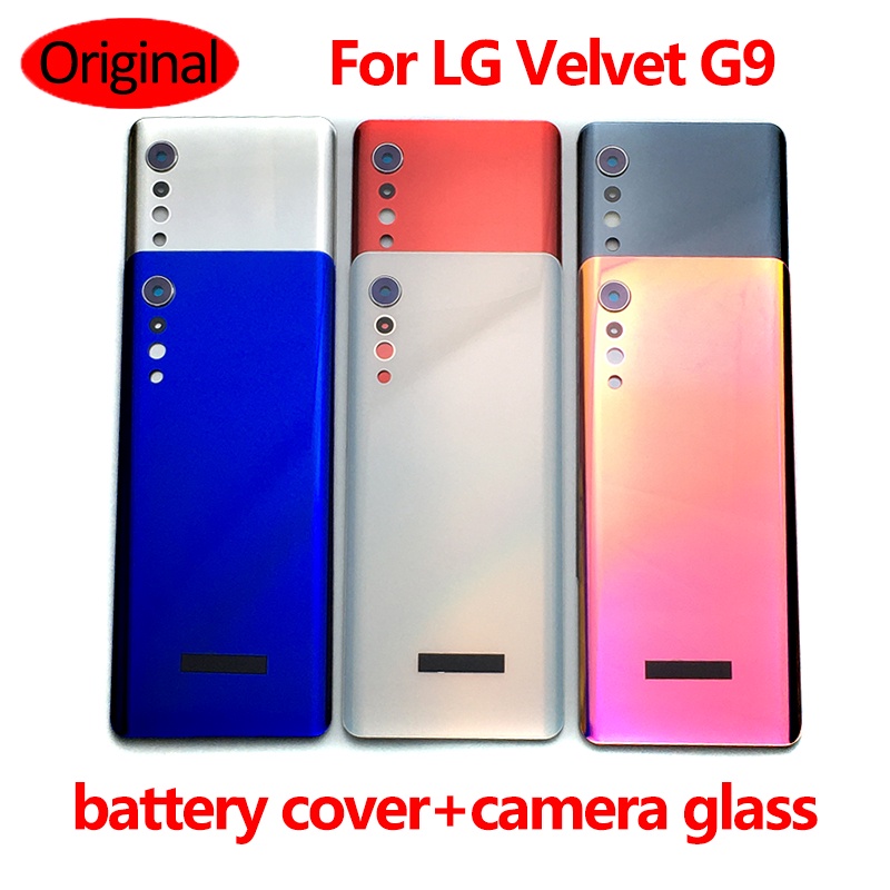 原裝 LG G9 玻璃電池蓋後殼 LG Velvet 4 4G G910 5G G900 外殼後門板機箱蓋貼紙