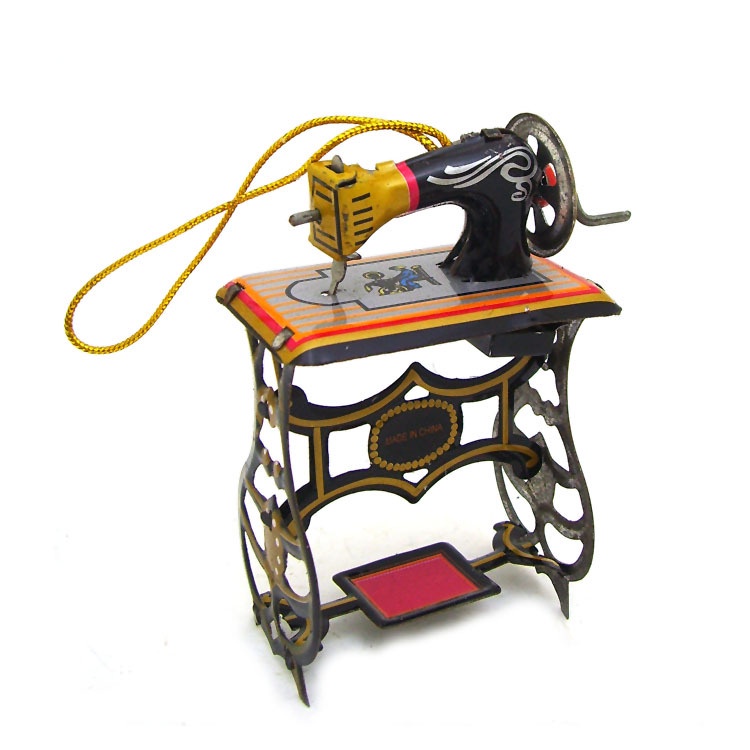 MF413圣誕鐵皮縫紉機掛件 圣誕掛件 鐵皮玩具 個性掛件 創意禮品