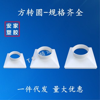 購滿99出貨 塑膠方轉圓鋁箔排煙管 油煙機配件 法蘭出風口 白鐵皮大口 徑抽油煙機