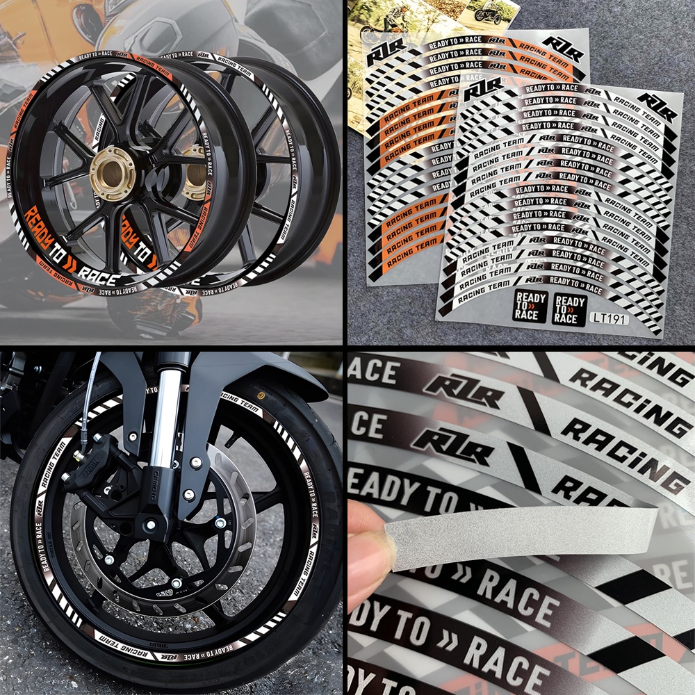 反光 KTMR2R 摩托車車輪貼紙輪輞輪轂條紋貼花準備比賽膠帶配件防水 KTM Duke 390/790/890/129