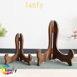 LANFY展示架1PC木瓷盤展示盤子茶糕盤折疊儲物架