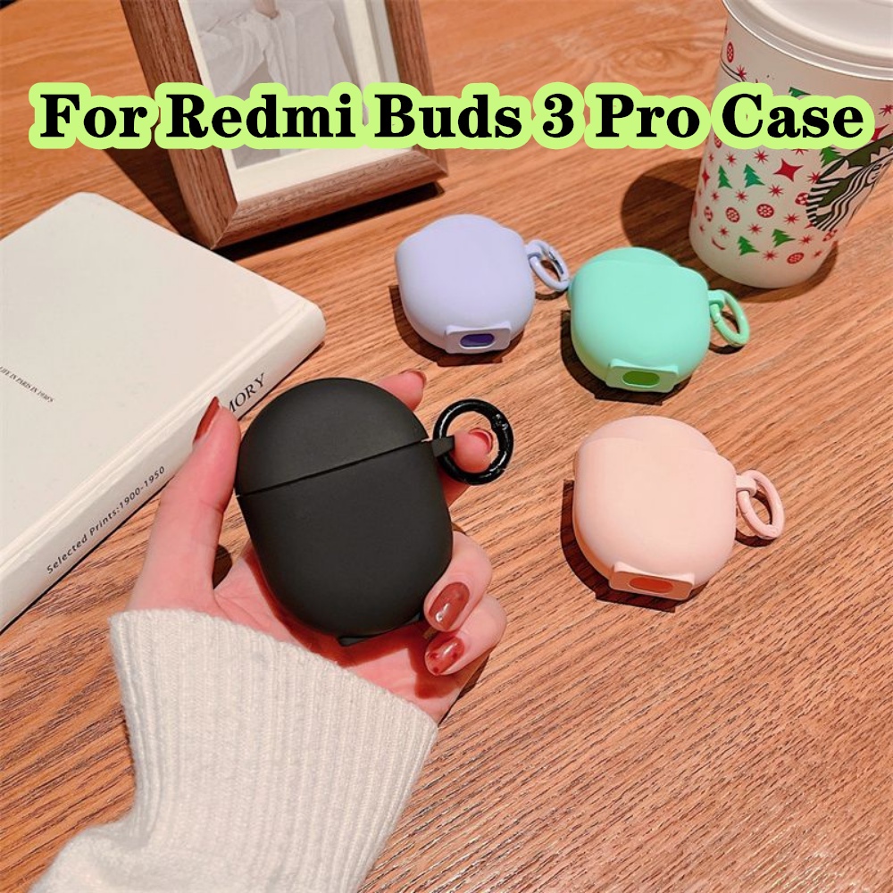 適用於 Redmi Buds 3 Pro 外殼簡約純色適用於 Redmi Buds 3 Pro 外殼軟耳機外殼保護套