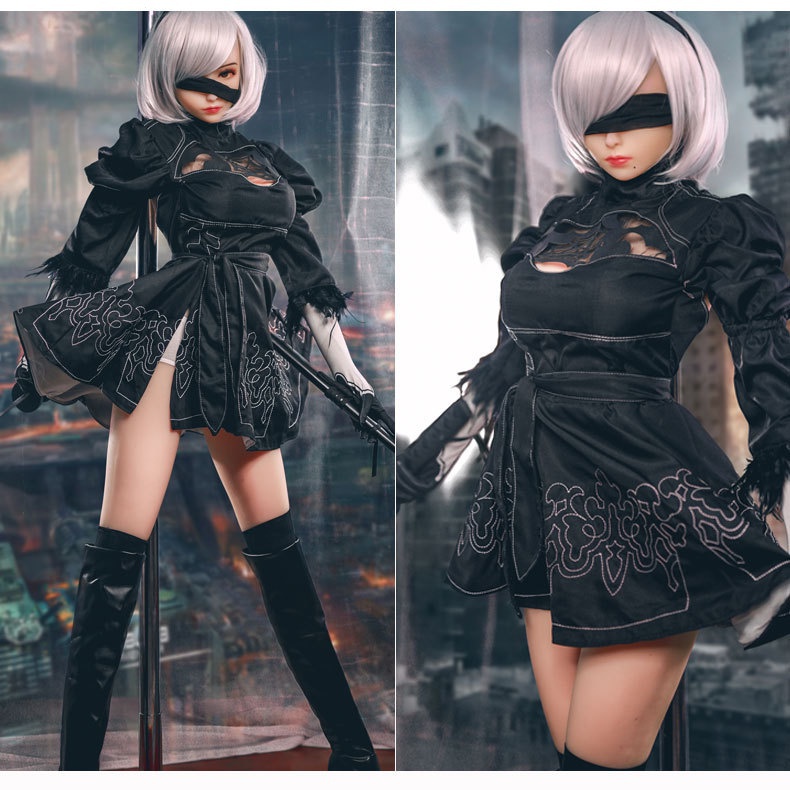 Nier Automata Yorha 2B 尼爾機械紀元尤尔哈2B洋裝cosplay套裝動漫女裝角色扮演服裝套裝