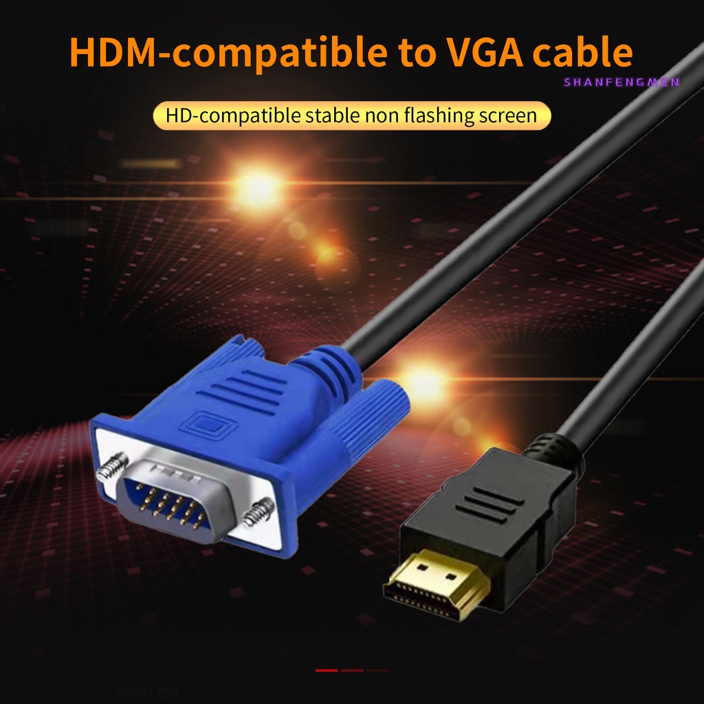[三福] HDMI轉VGA線 1.5米 hdmi對vga高清頻道線轉接線