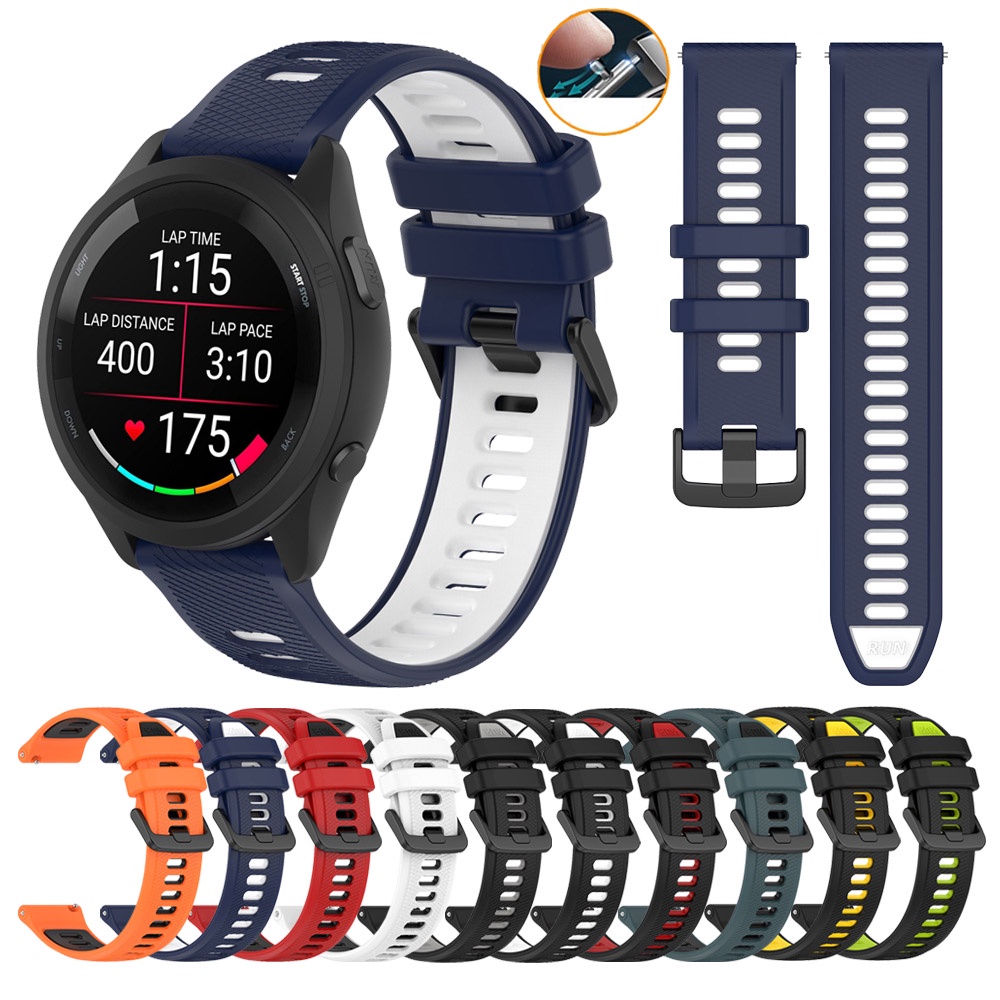 Garmin Forerunner 265S 255S Vivoactive 4S 錶帶 快拆 18mm 柔軟 矽膠