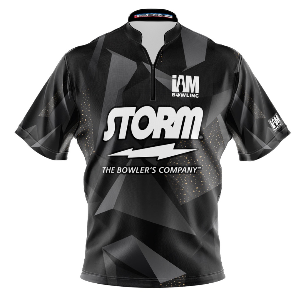 Storm DS 保齡球球衣 - 設計 1524-ST 3D 拉鍊領保齡球襯衫 DIY 名稱