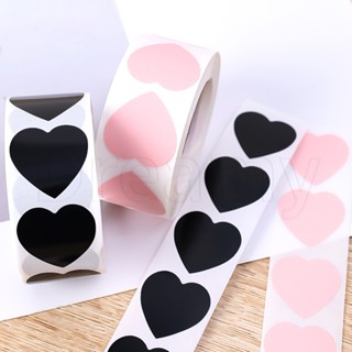 500 件/卷多用途 DIY 自粘愛心印章文具貼紙紙禮品盒包裝密封標籤情人節婚禮裝飾手帳、日記