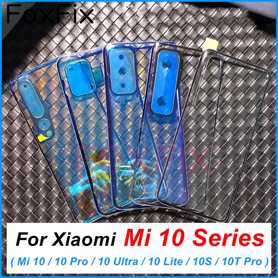 XIAOMI MI 透明透明適用於小米 Mi 10 Pro Lite Ultra 10S 10T Pro 電池蓋後蓋玻璃