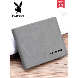 PLAYBOY花花公子男士錢包短款錢夾2021新款駕駛證一體卡包青年大學生皮夾