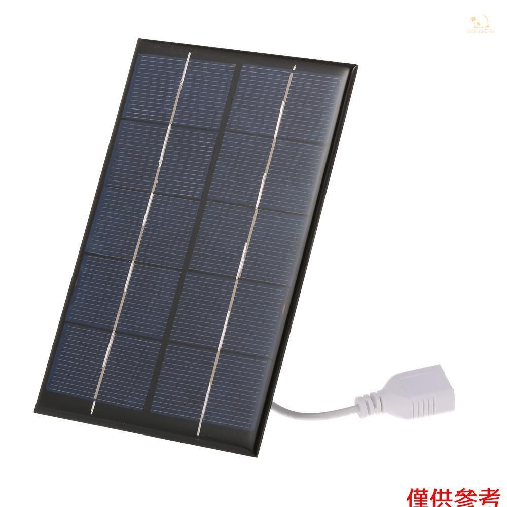 Sun6 2W/5V便攜式太陽能充電器，帶USB端口單晶硅緊湊型太陽能電池板電話手機電源銀行充電器，適用於露營徒步旅行旅